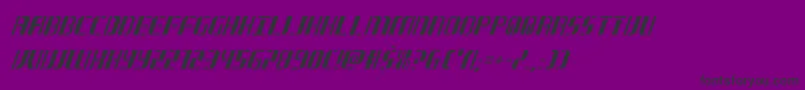 jetwaycondital Font – Black Fonts on Purple Background