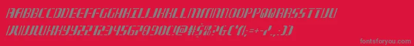 jetwaycondital Font – Gray Fonts on Red Background