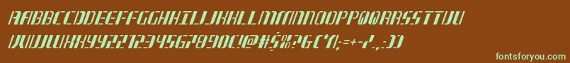 Шрифт jetwaycondital – зелёные шрифты на коричневом фоне