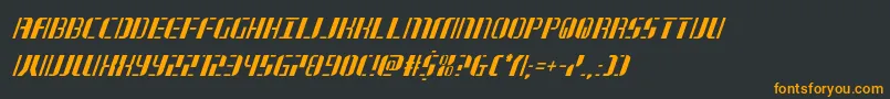 jetwaycondital Font – Orange Fonts on Black Background