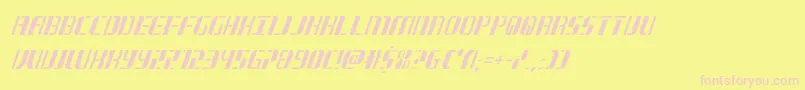 Czcionka jetwaycondital – różowe czcionki na żółtym tle