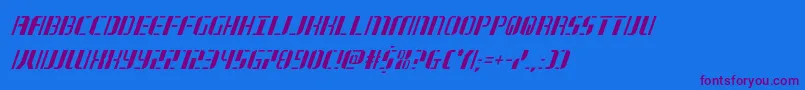 jetwaycondital Font – Purple Fonts on Blue Background