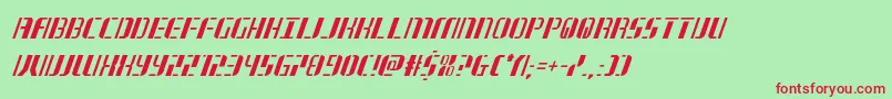 Шрифт jetwaycondital – красные шрифты на зелёном фоне