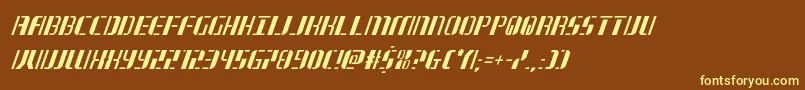 Шрифт jetwaycondital – жёлтые шрифты на коричневом фоне