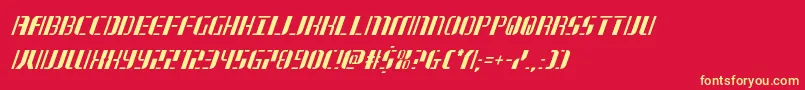 jetwaycondital Font – Yellow Fonts on Red Background