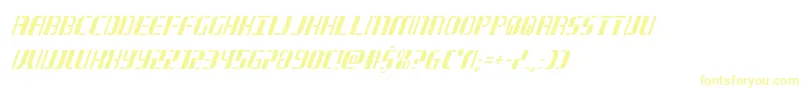 jetwaycondital-Schriftart – Gelbe Schriften