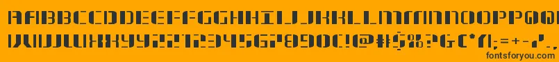 jetwayexpand-Schriftart – Schwarze Schriften auf orangefarbenem Hintergrund