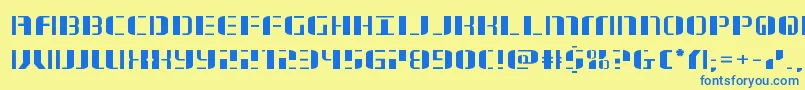 jetwayexpand Font – Blue Fonts on Yellow Background