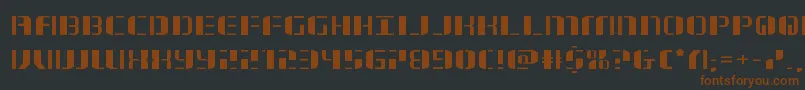 Fonte jetwayexpand – fontes marrons em um fundo preto