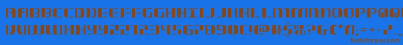 jetwayexpand Font – Brown Fonts on Blue Background