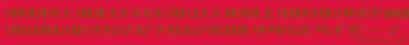 Fonte jetwayexpand – fontes marrons em um fundo vermelho