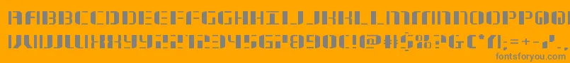 jetwayexpand-Schriftart – Graue Schriften auf orangefarbenem Hintergrund