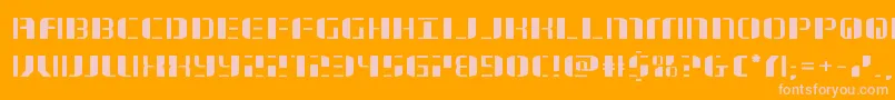 jetwayexpand Font – Pink Fonts on Orange Background