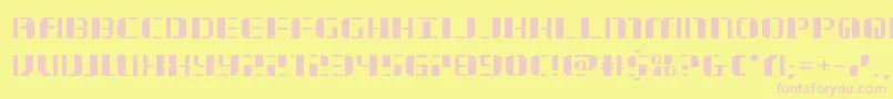 jetwayexpand-Schriftart – Rosa Schriften auf gelbem Hintergrund