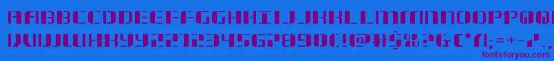 jetwayexpand-Schriftart – Violette Schriften auf blauem Hintergrund