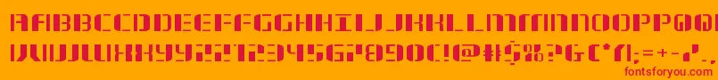 jetwayexpand-Schriftart – Rote Schriften auf orangefarbenem Hintergrund
