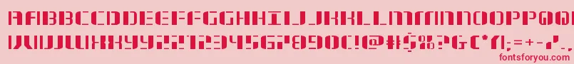 フォントjetwayexpand – ピンクの背景に赤い文字