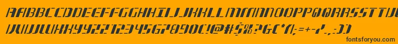 jetwayital-Schriftart – Schwarze Schriften auf orangefarbenem Hintergrund