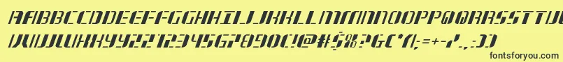 jetwayital Font – Black Fonts on Yellow Background