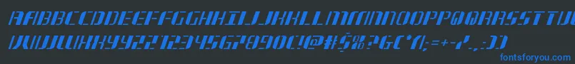 jetwayital Font – Blue Fonts on Black Background
