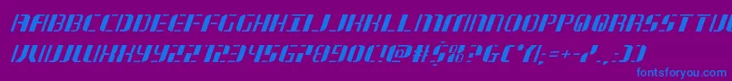 jetwayital Font – Blue Fonts on Purple Background