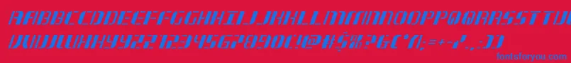 jetwayital Font – Blue Fonts on Red Background