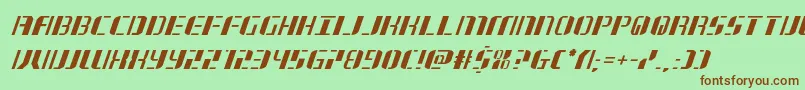 jetwayital Font – Brown Fonts on Green Background