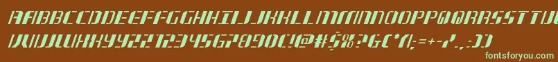 jetwayital Font – Green Fonts on Brown Background