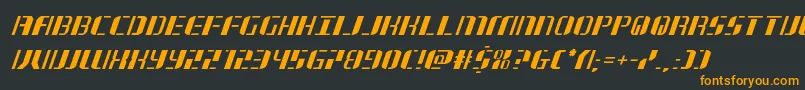 jetwayital Font – Orange Fonts on Black Background
