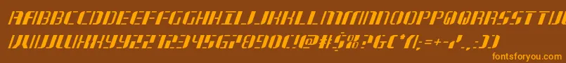 jetwayital Font – Orange Fonts on Brown Background