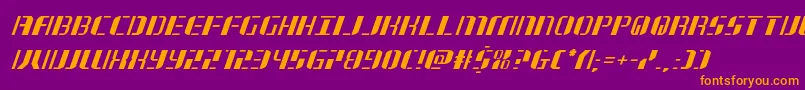jetwayital Font – Orange Fonts on Purple Background