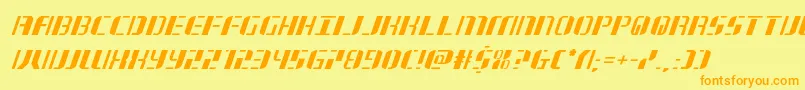 jetwayital Font – Orange Fonts on Yellow Background