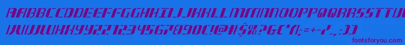 jetwayital Font – Purple Fonts on Blue Background