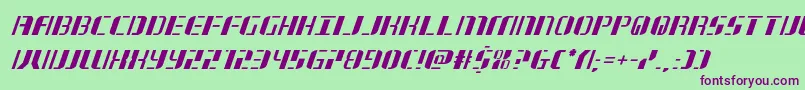 jetwayital-Schriftart – Violette Schriften auf grünem Hintergrund