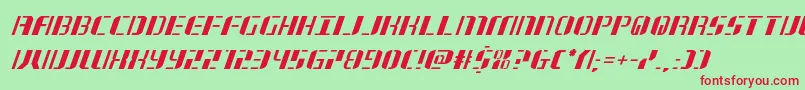 jetwayital Font – Red Fonts on Green Background