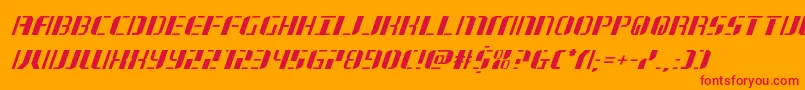 jetwayital Font – Red Fonts on Orange Background