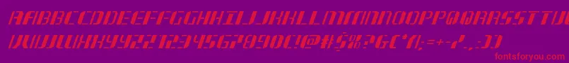 jetwayital Font – Red Fonts on Purple Background