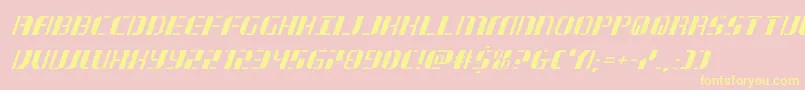 jetwayital Font – Yellow Fonts on Pink Background