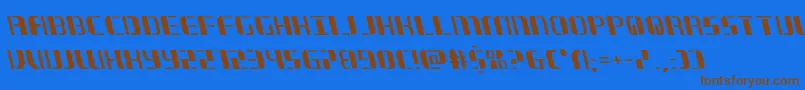 jetwayleft Font – Brown Fonts on Blue Background