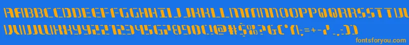 jetwayleft Font – Orange Fonts on Blue Background