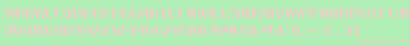 Czcionka jetwayleft – różowe czcionki na zielonym tle