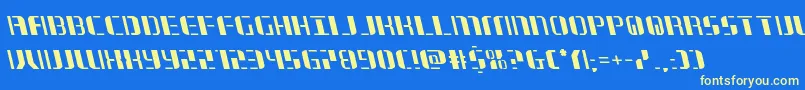 jetwayleft Font – Yellow Fonts on Blue Background