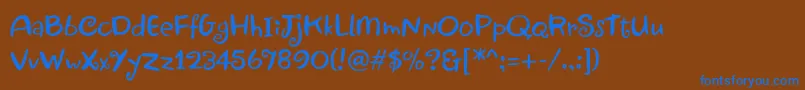 Jewels Font – Blue Fonts on Brown Background