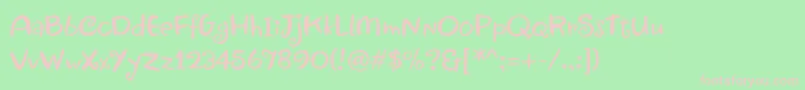 Jewels Font – Pink Fonts on Green Background