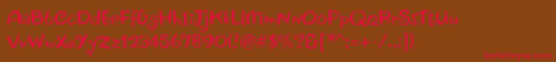 Jewels Font – Red Fonts on Brown Background