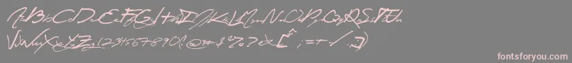 フォントJey – 灰色の背景にピンクのフォント