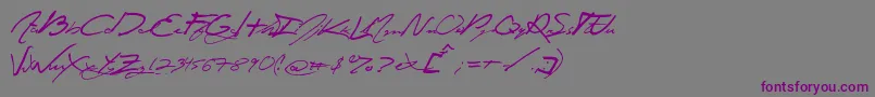 Jey Font – Purple Fonts on Gray Background