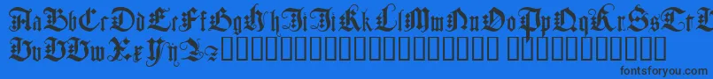 JGJDG    Font – Black Fonts on Blue Background