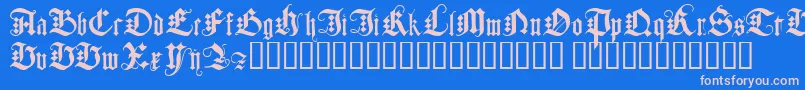 JGJDG    Font – Pink Fonts on Blue Background