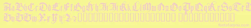 JGJDG    Font – Pink Fonts on Yellow Background